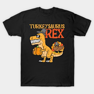 Turkeysaurus Rex Dab Turkey Dino Toddler  Thanksgiving T-Shirt